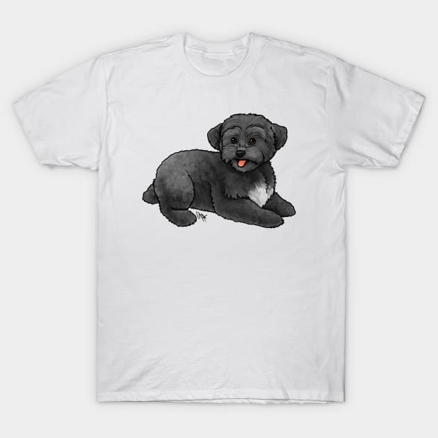 Dog - Yorkipoo - Black T-Shirt by Jen's Dogs Custom Gifts and Designs